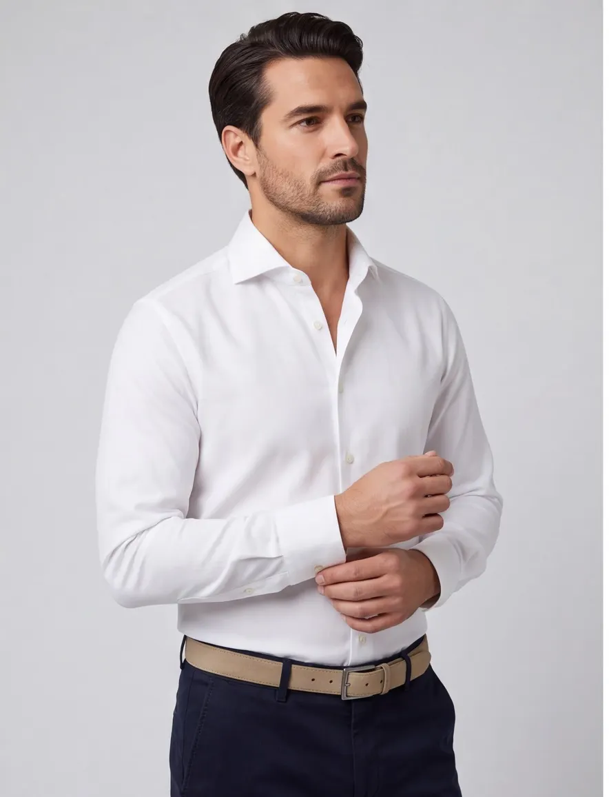 John Miller Tailored Fit overhemd wit