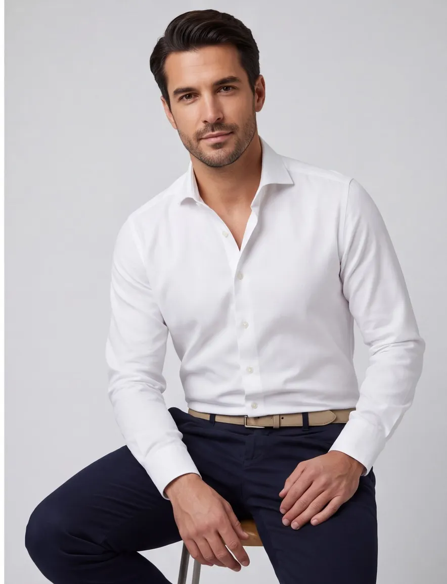 John Miller Tailored Fit overhemd wit
