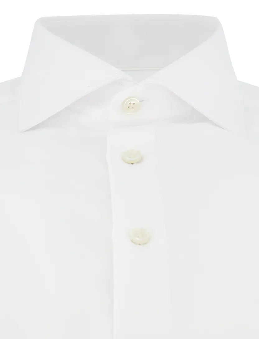 Strijkvrij overhemd John Miller Tailored Fit wit effen