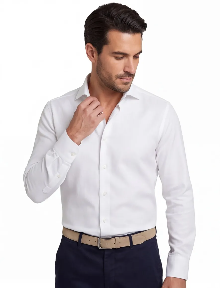 John Miller Tailored Fit overhemd wit