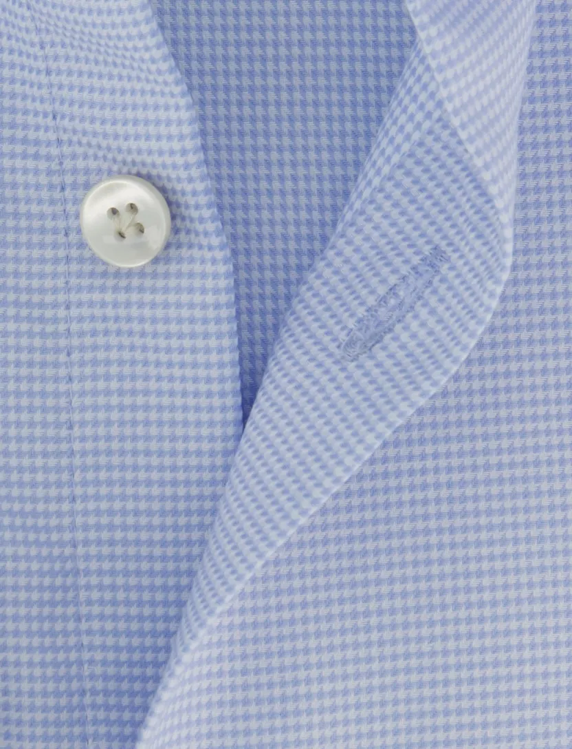 Overhemd John Miller Tailored Fit Lichtblauw geprint