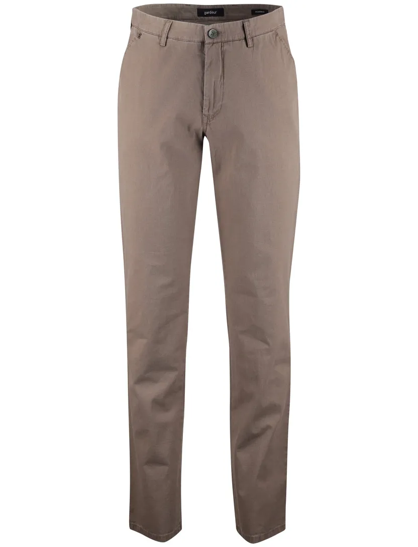 Pantalon Gardeur bruin flatfront model normale fit