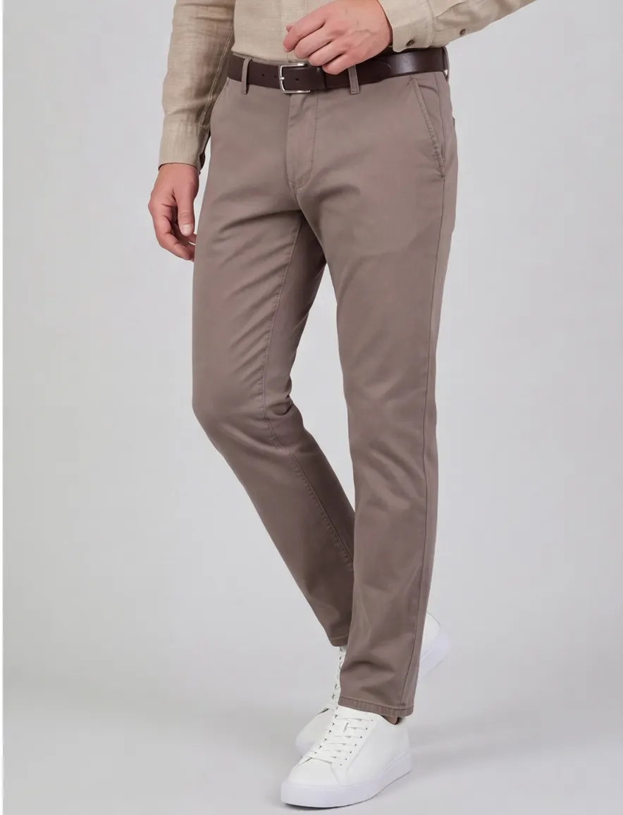 Bruin pantalon Gardeur flatfront model normale fit