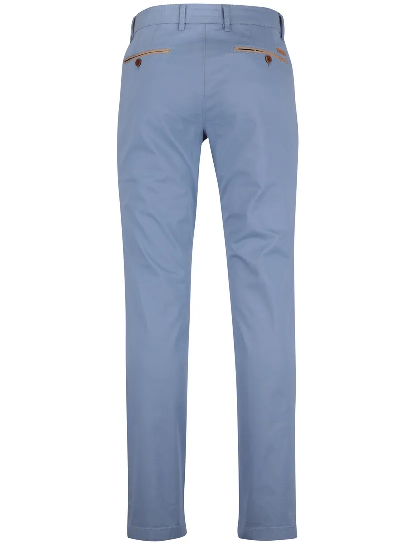 Gardeur pantalon flatfront lichtblauw katoen normale fit