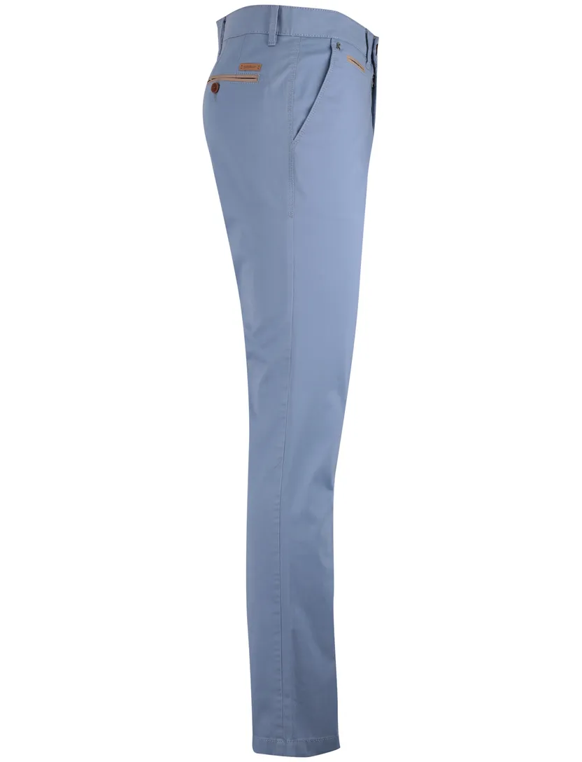 Gardeur pantalon flatfront lichtblauw katoen normale fit