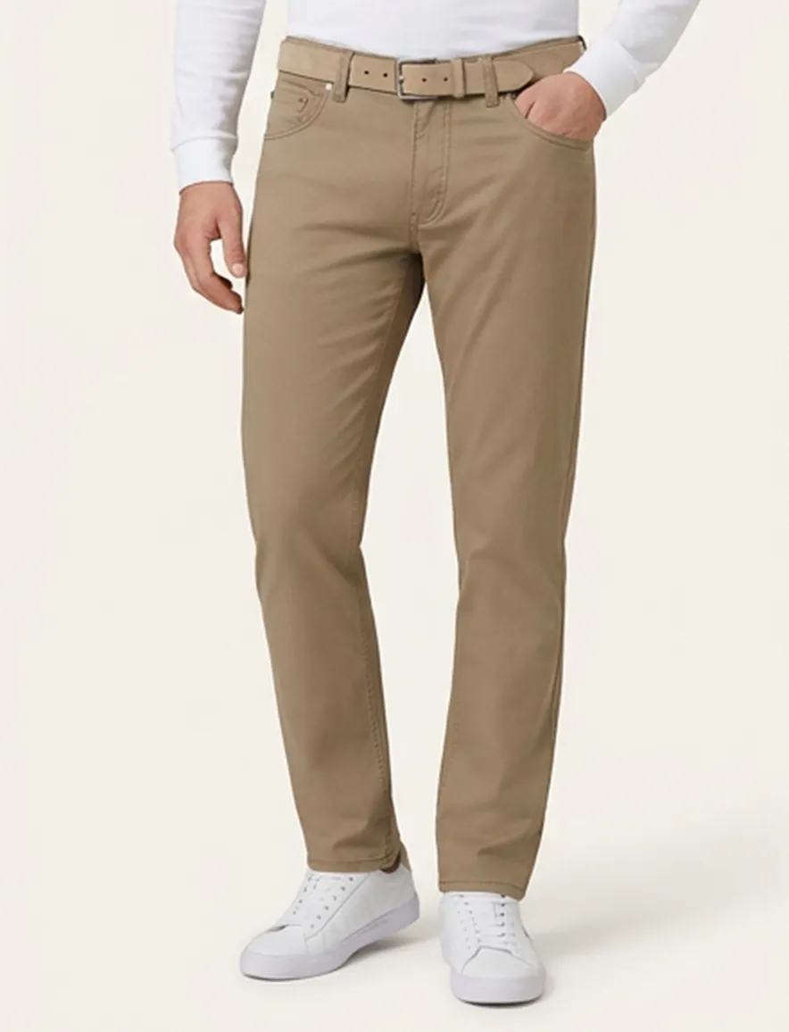 Gardeur broek 5-p bruin Modern Fit Bill effen