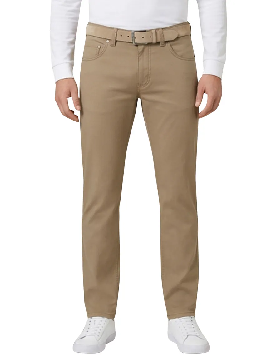 Gardeur broek 5-p bruin Modern Fit Bill effen
