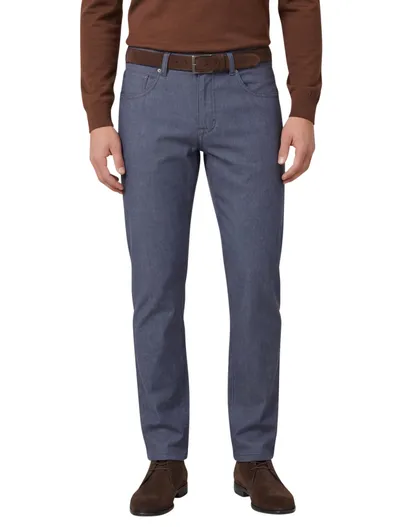 Gardeur Blauwe pantalon gemeleerd Gardeur normale fit Bill