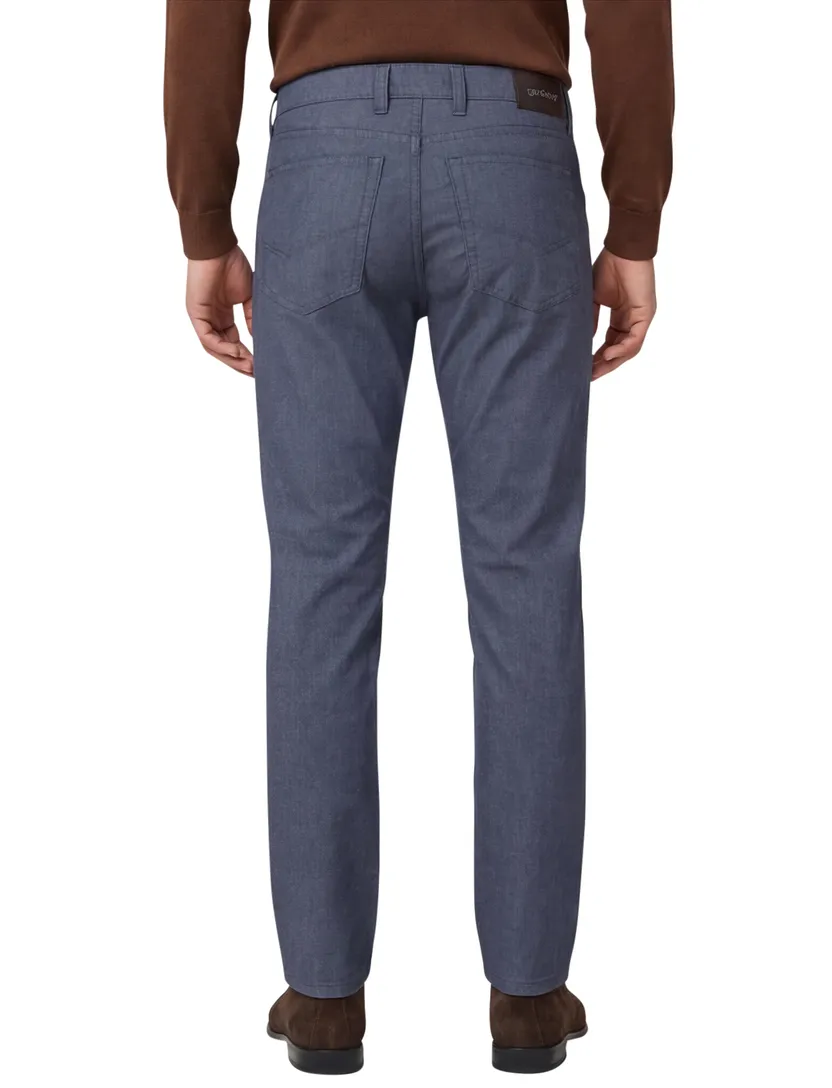 Pantalon Gardeur blauw gemeleerd normale fit