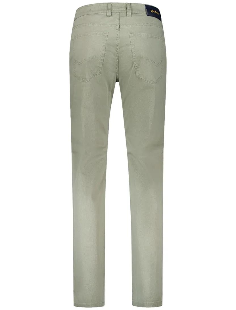 Gardeur pantalon 5-pocket groen normale fit katoen