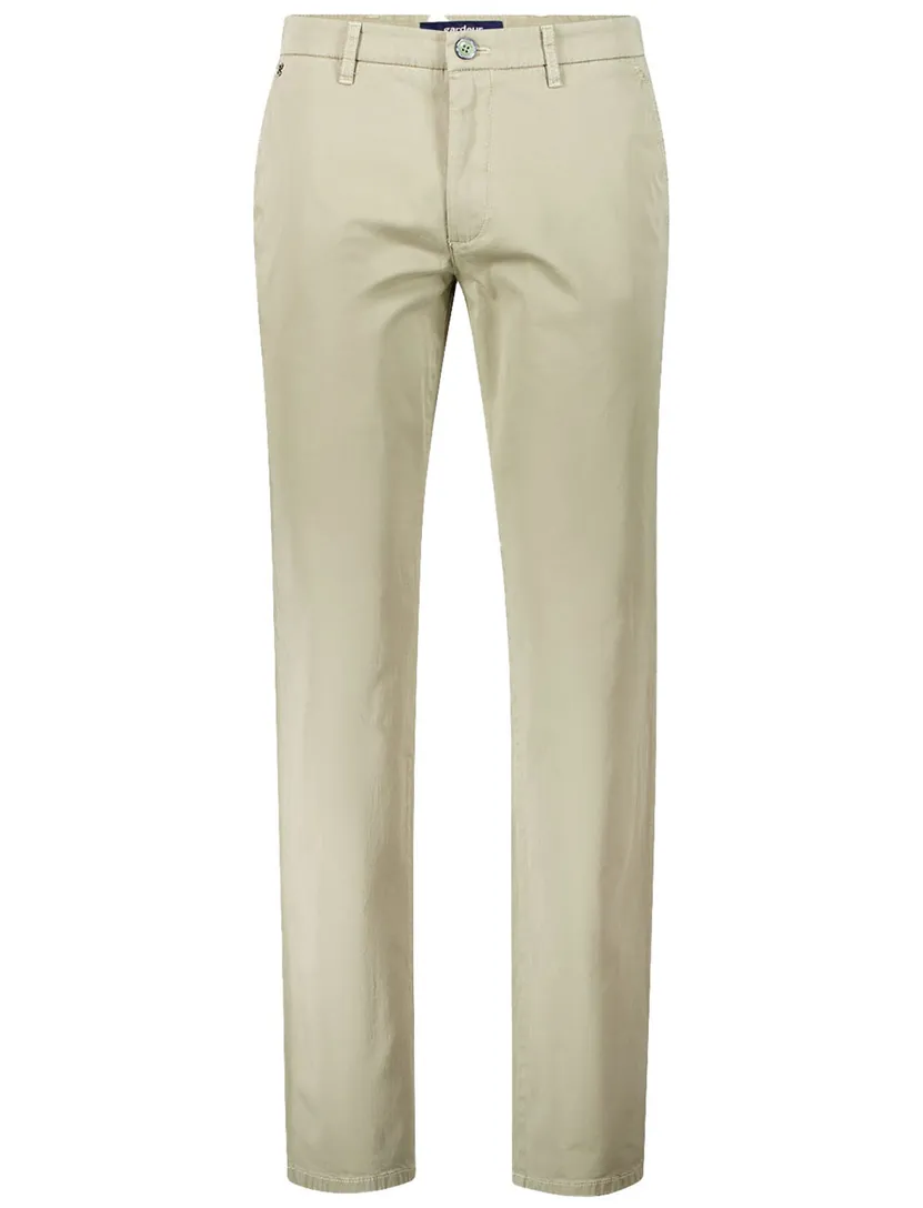 Pantalon flatfront Gardeur khaki normale fit