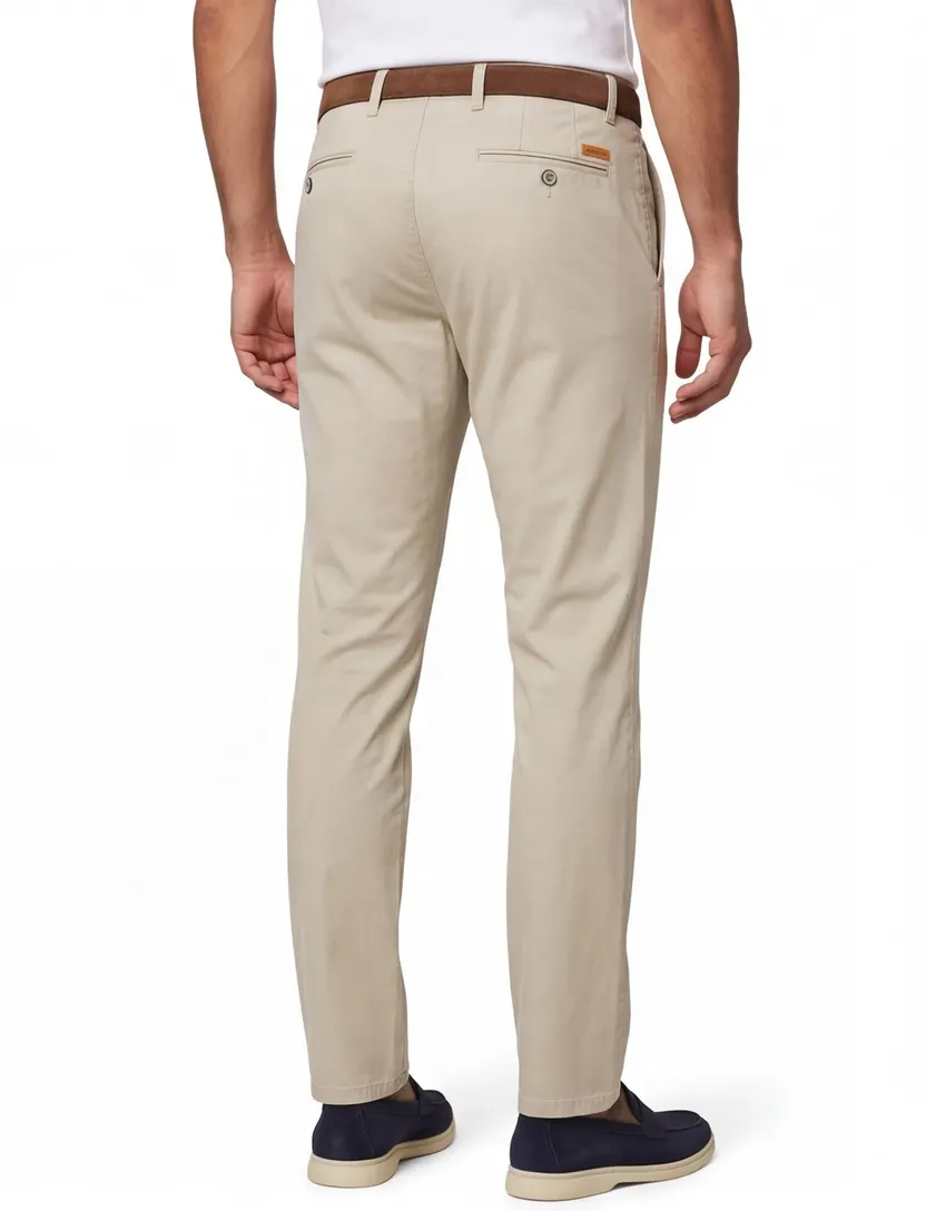 Pantalon flatfront Gardeur khaki normale fit