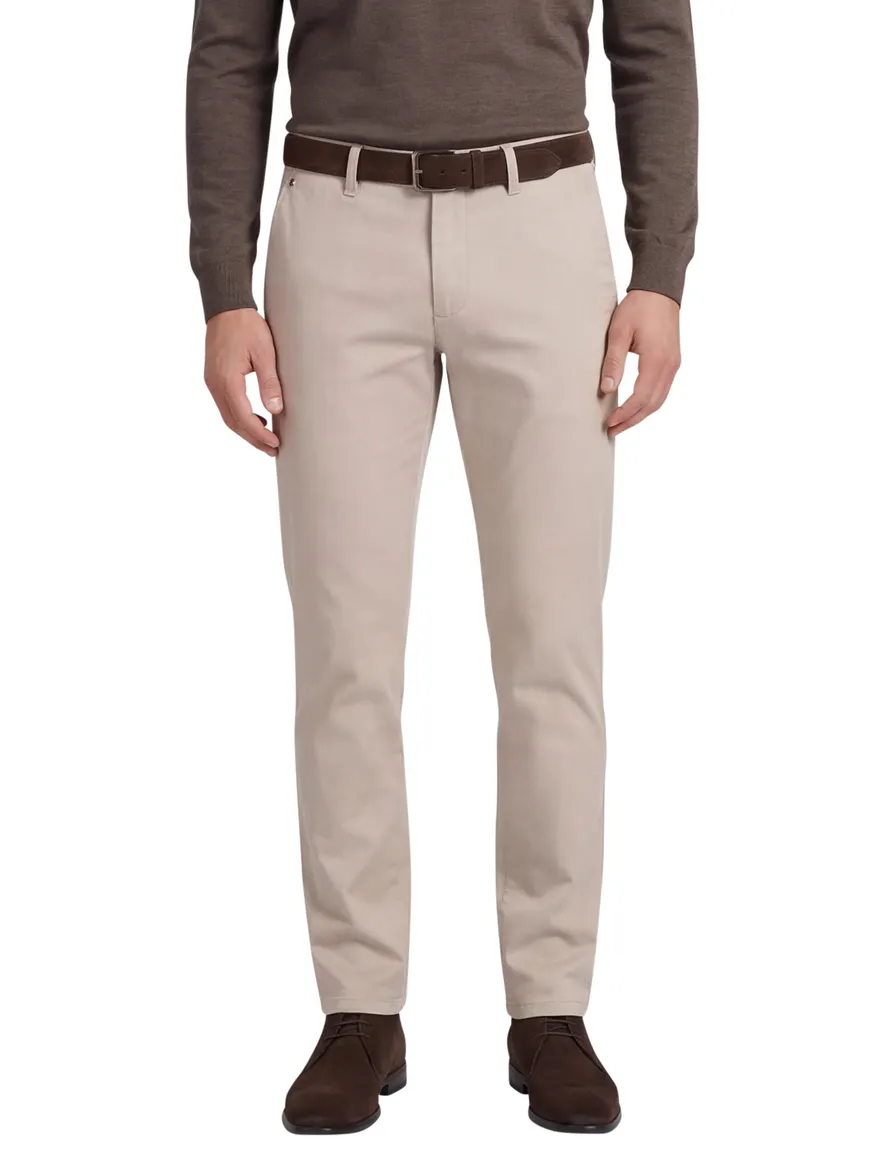 Beige pantalon Gardeur normale fit Bono