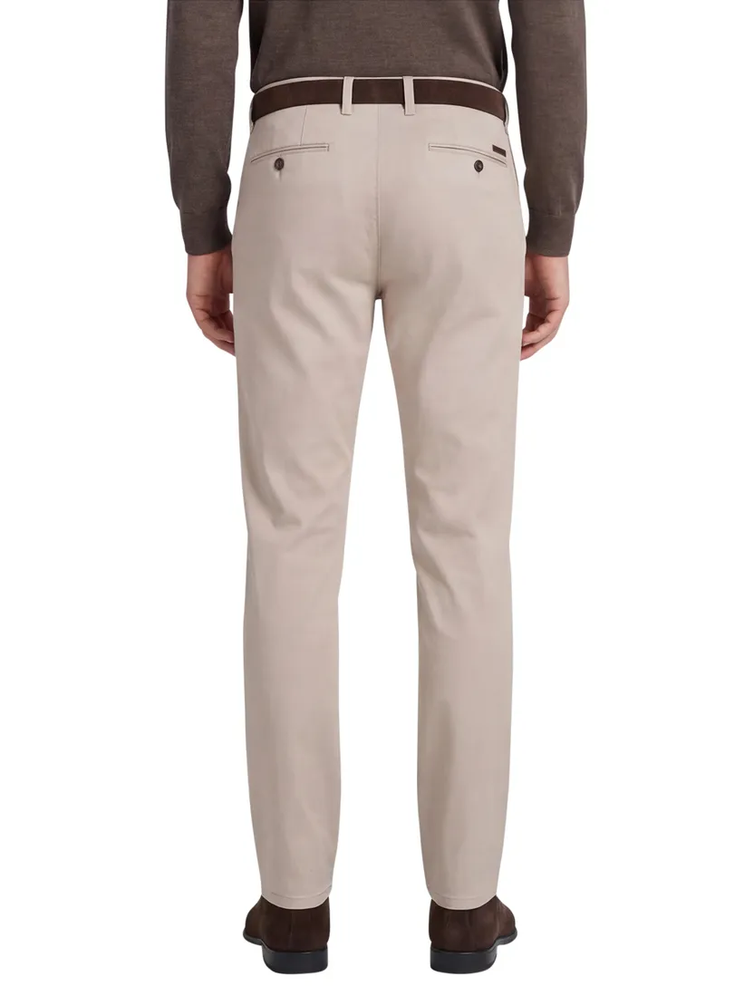 Pantalon Gardeur beige normale fit flatfront model