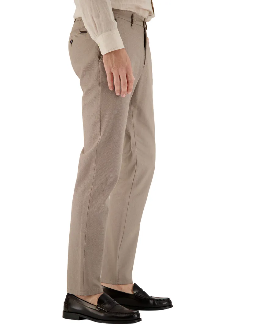 Bruine Pantalon Gardeur Modern Fit Bono katoen