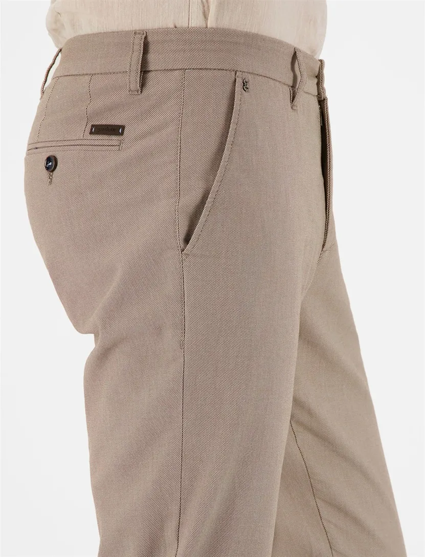 Bruine Pantalon Gardeur Modern Fit Bono katoen