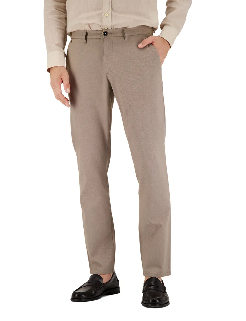 Bruine Pantalon Gardeur Modern Fit Bono katoen