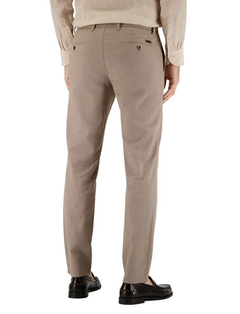 Bruine Pantalon Gardeur Modern Fit Bono katoen