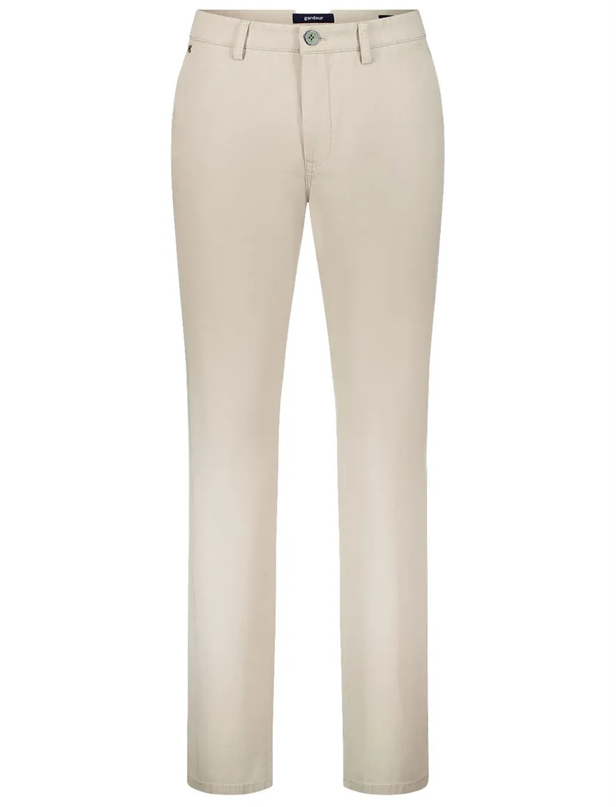Gardeur broek beige katoen effen