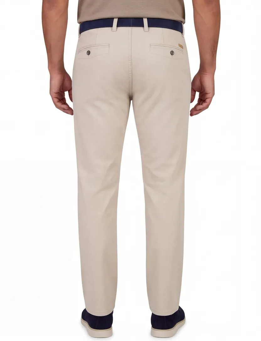 Pantalon flatfront model Gardeur Benito beige normale fit