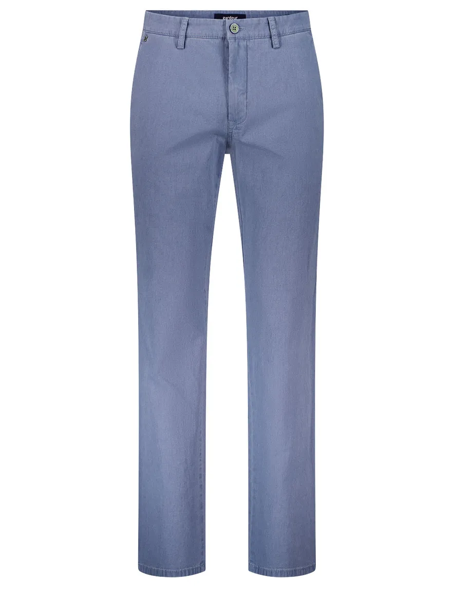 Pantalon blauw Gardeur Modern Fit Benito katoen