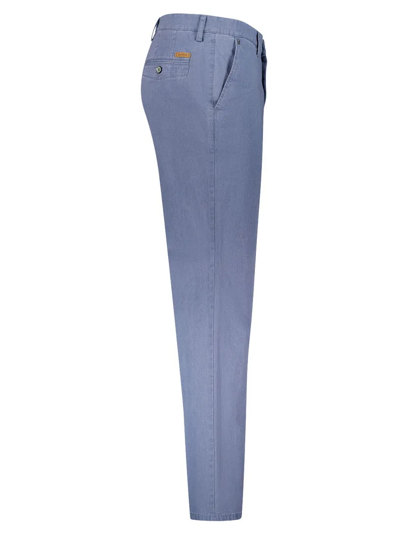 Blauwe pantalon Gardeur Modern Fit Benito katoen