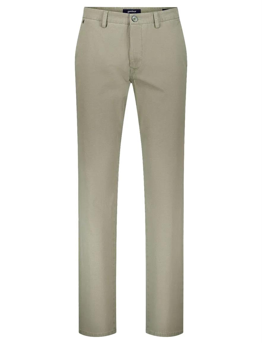 Groene pantalon flatfront model Gardeur Benito