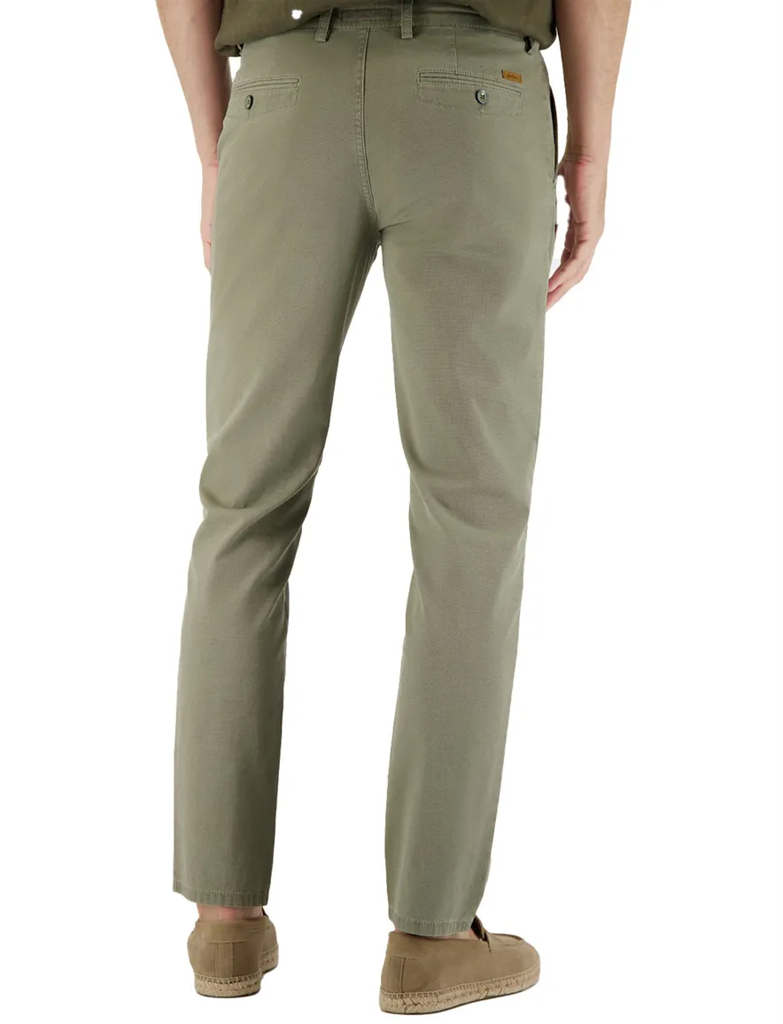 Groene pantalon flatfront model Gardeur Benito