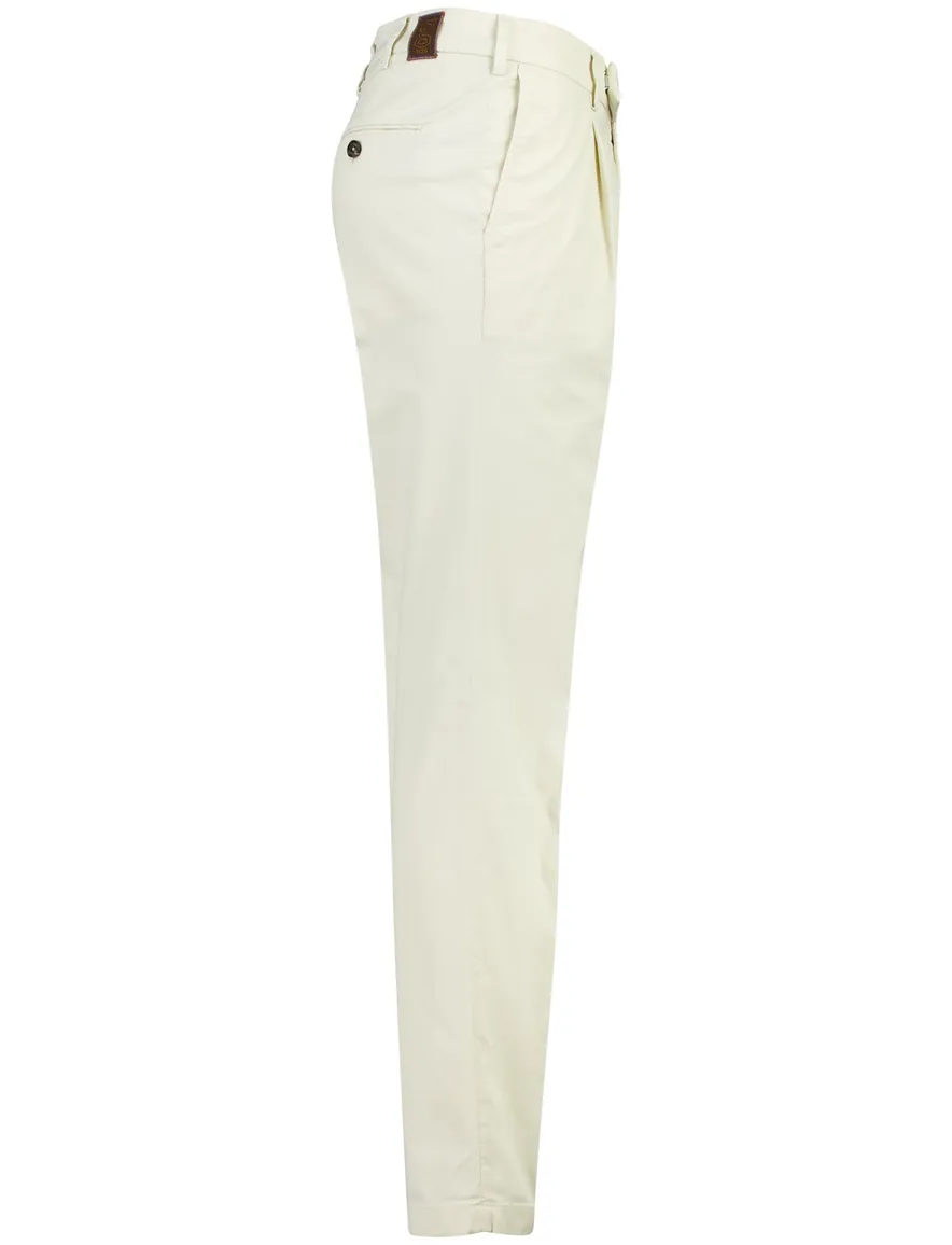 Creme pantalon Gardeur Tybalt zonder omslag
