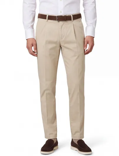 Gardeur pantalon Gardeur Tolino beige normale fit zonder omslag