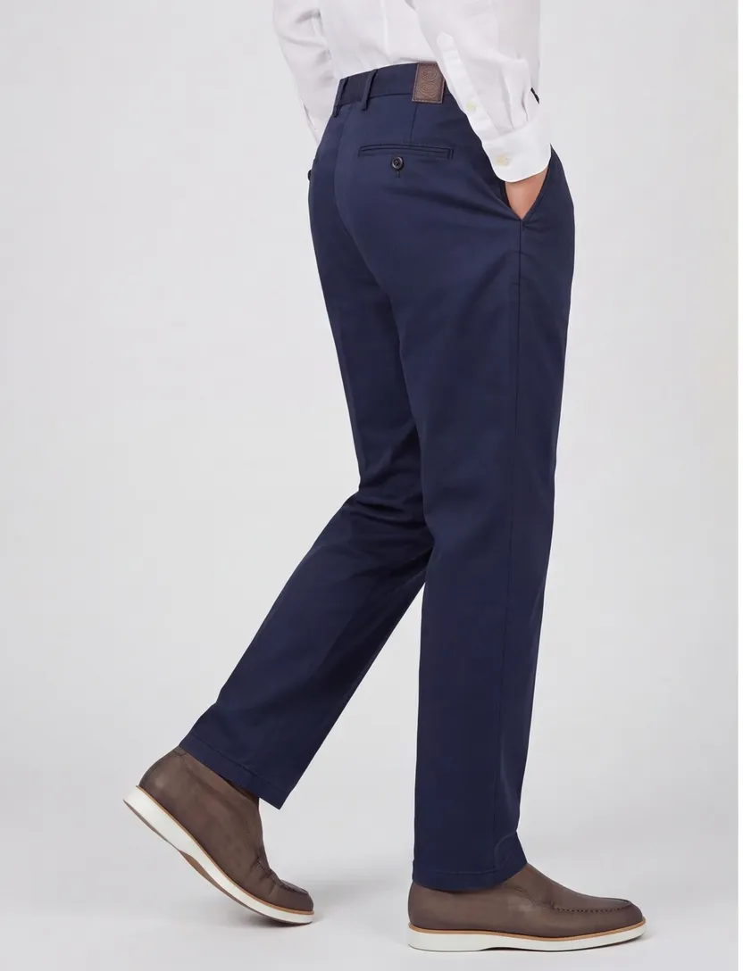 Pantalon donkerblauw Gardeur bandplooi