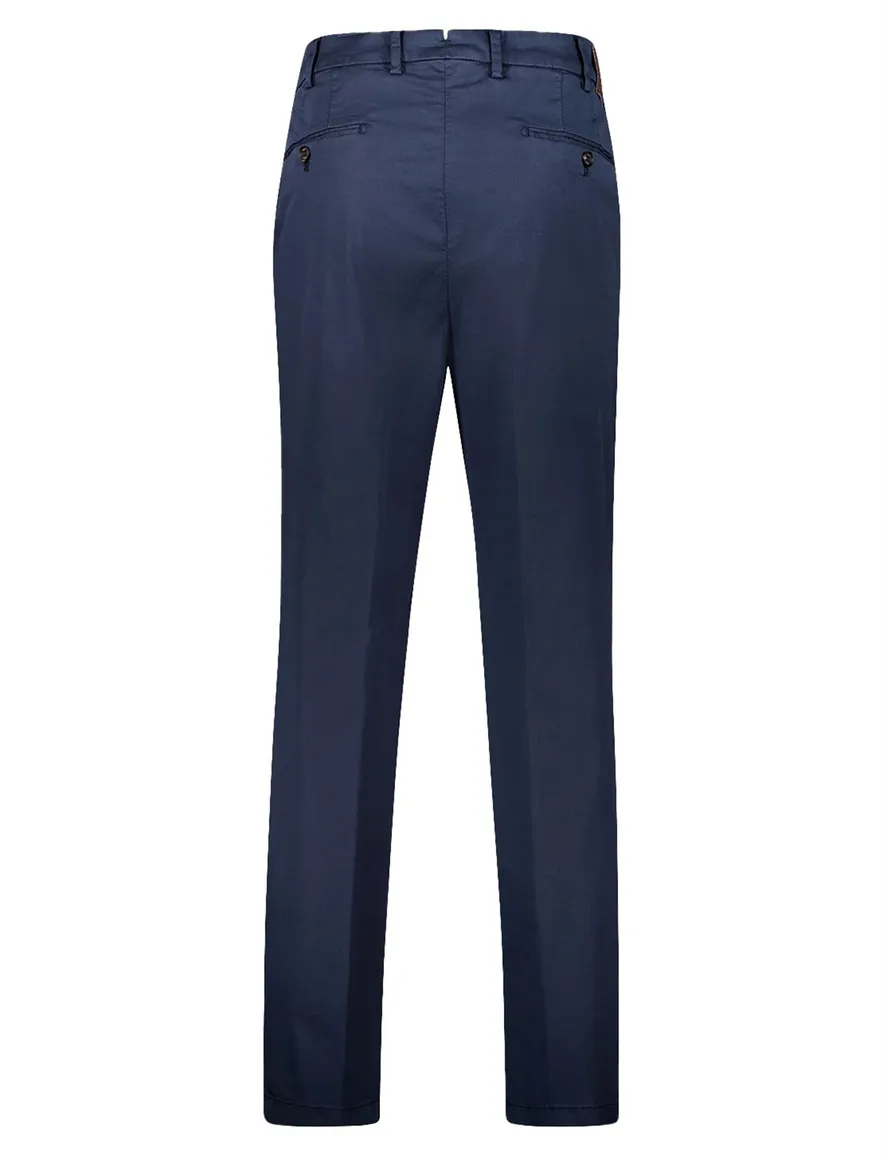 Donkerblauwe pantalon bandplooi Gardeur
