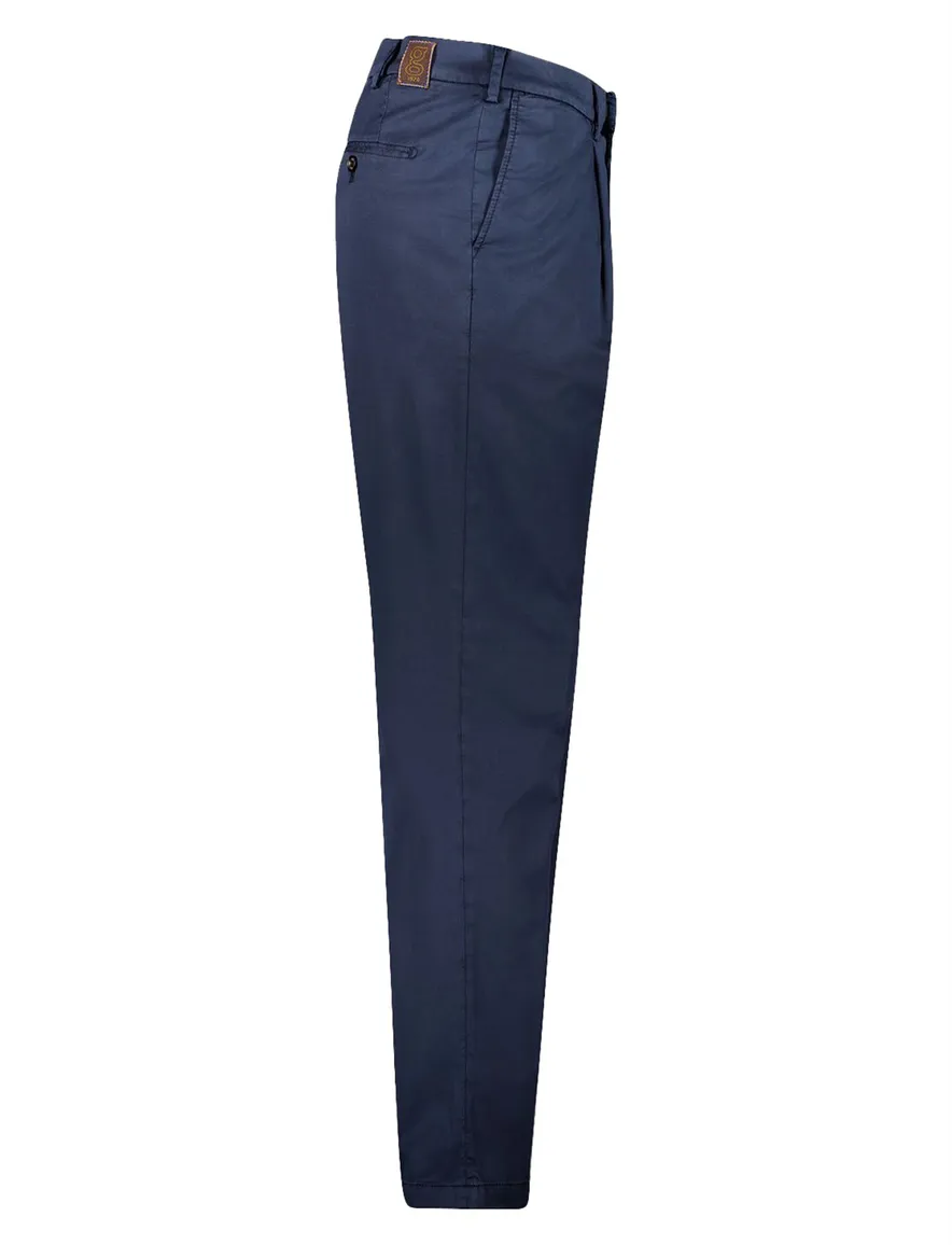 Gardeur pantalon donkerblauw bandplooi normale fit
