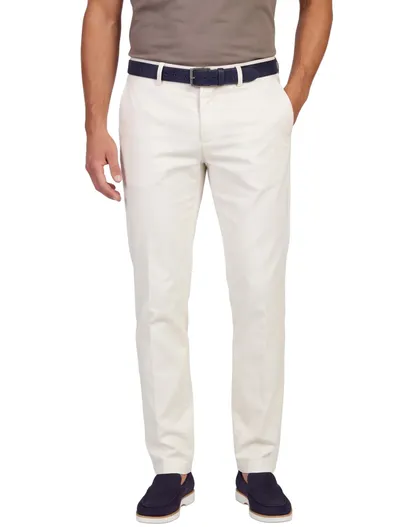 Gardeur Gebroken witte broek Gardeur flatfront normale fit