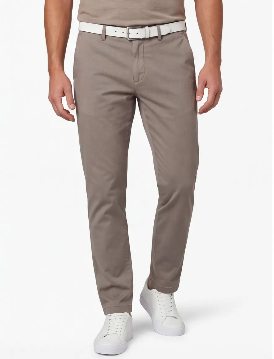 Gardeur pantalon groen effen katoen