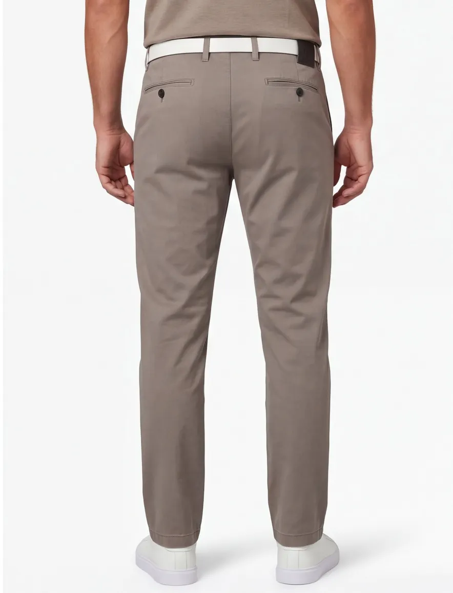 Gardeur pantalon groen effen katoen