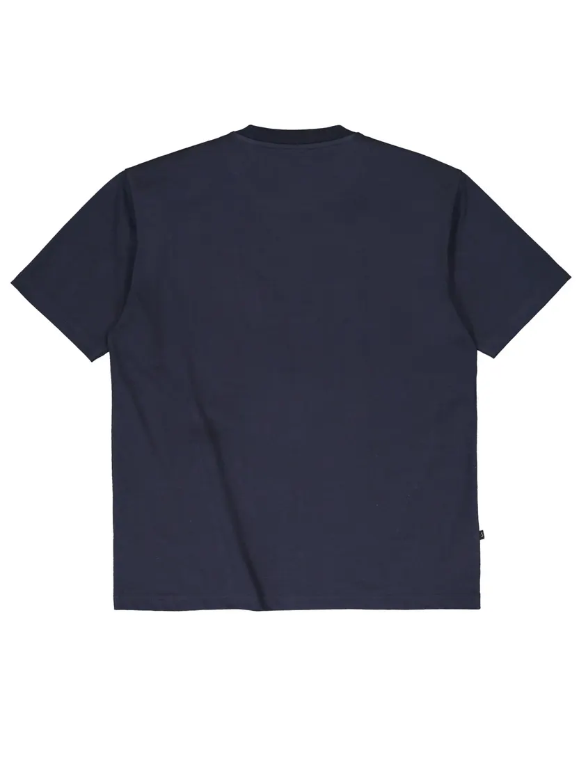 Navy katoen shirt Butcher of blue effen
