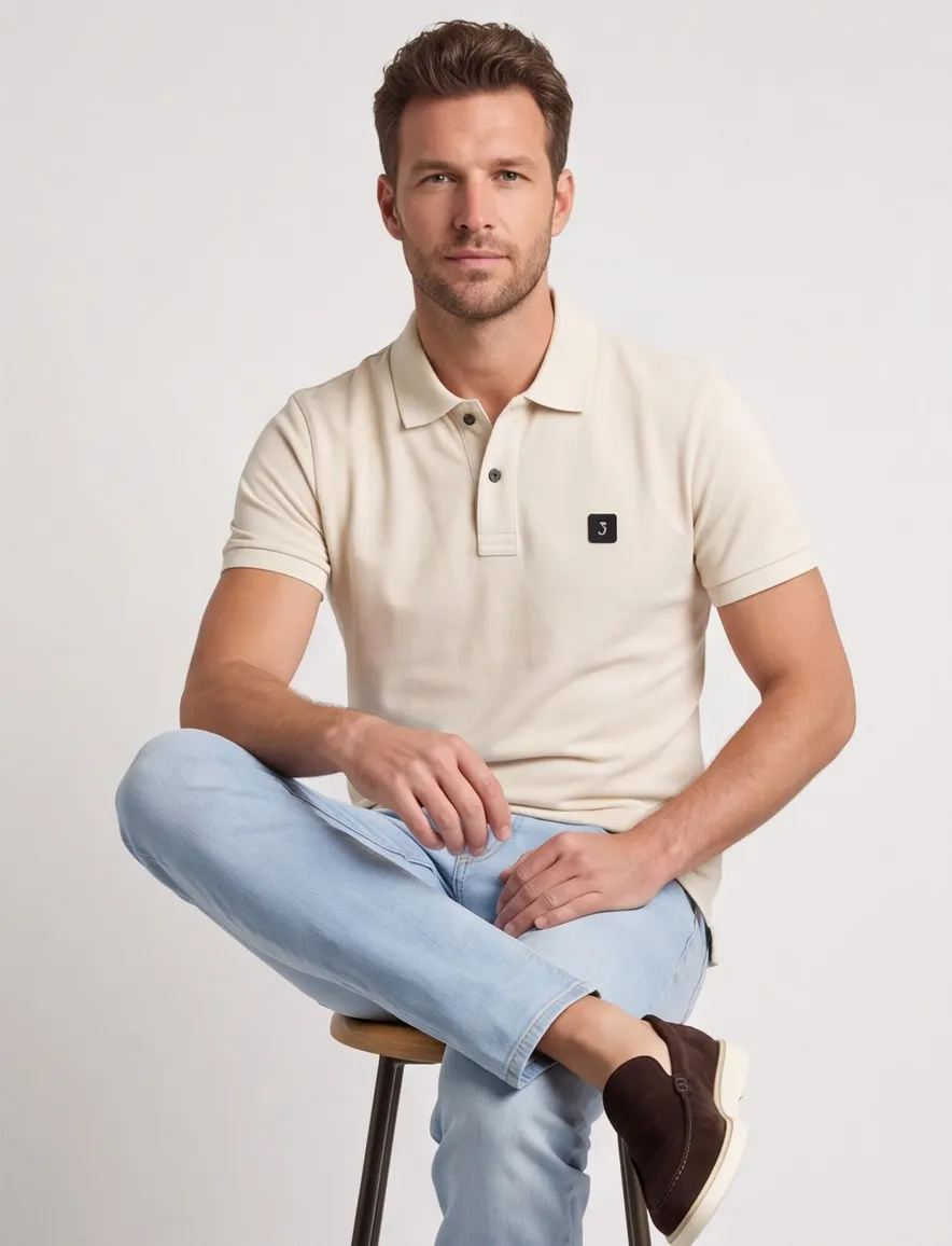 Poloshirts Butcher of Blue creme