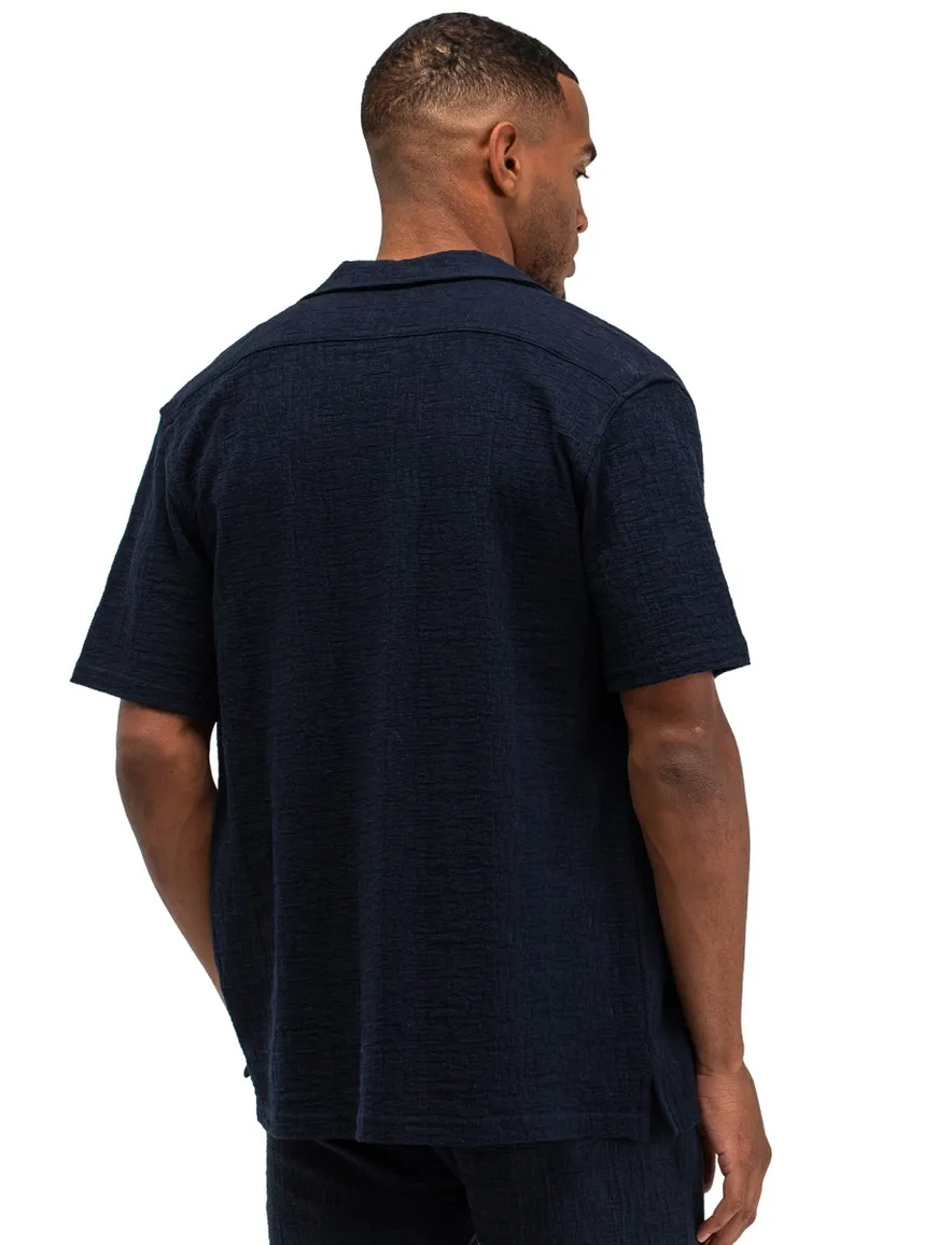 Butcher of Blue doorknoop polo donkerblauw deel van set
