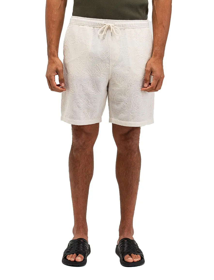 Butcher of Blue korte broek structuur wit