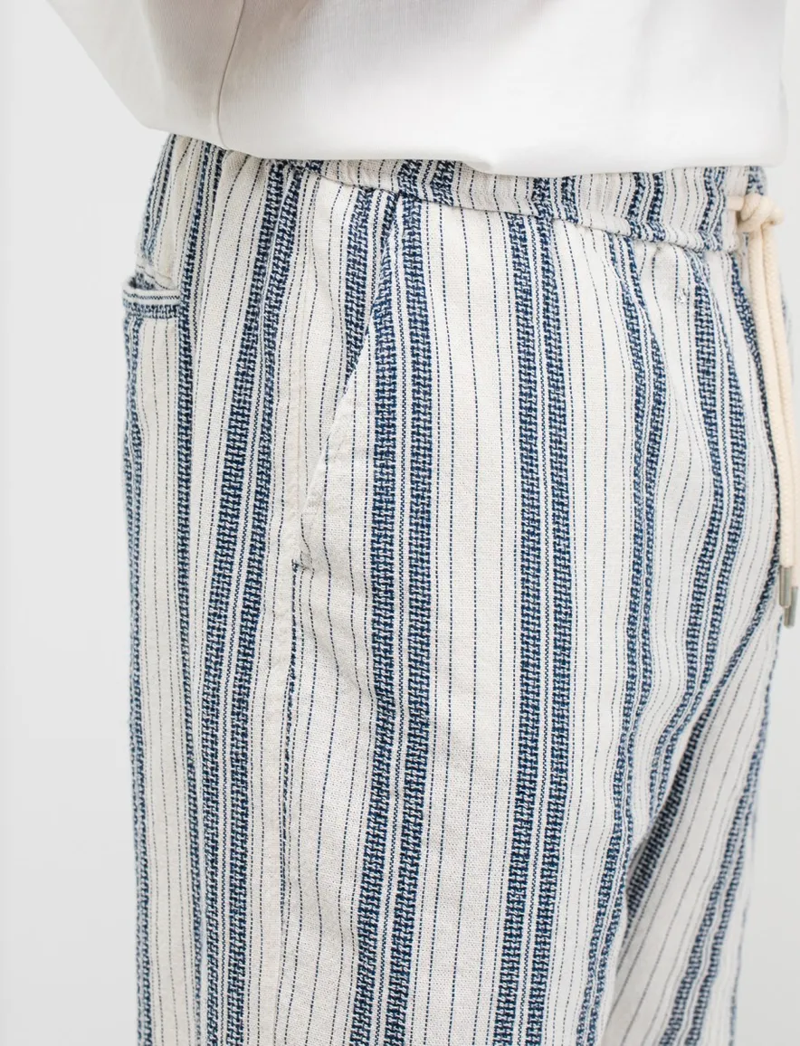 Blauw gestreepte bermuda Butcher of Blue deel van set
