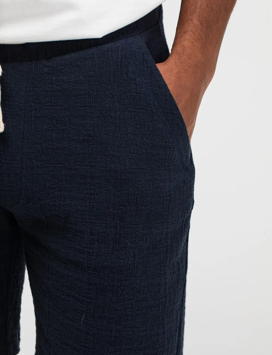 Butcher of Blue bermuda navy elastische band deel van set