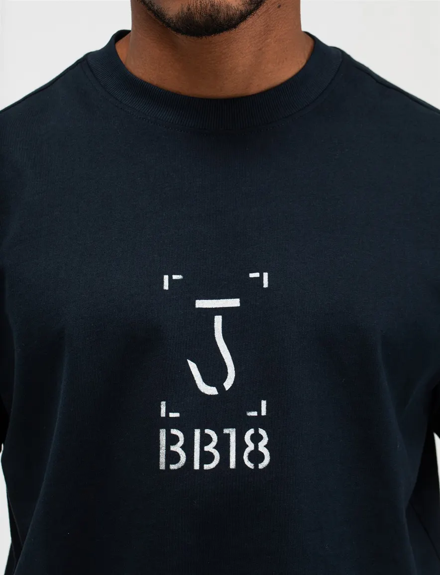 Butcher of Blue T-shirt donkerblauw met print