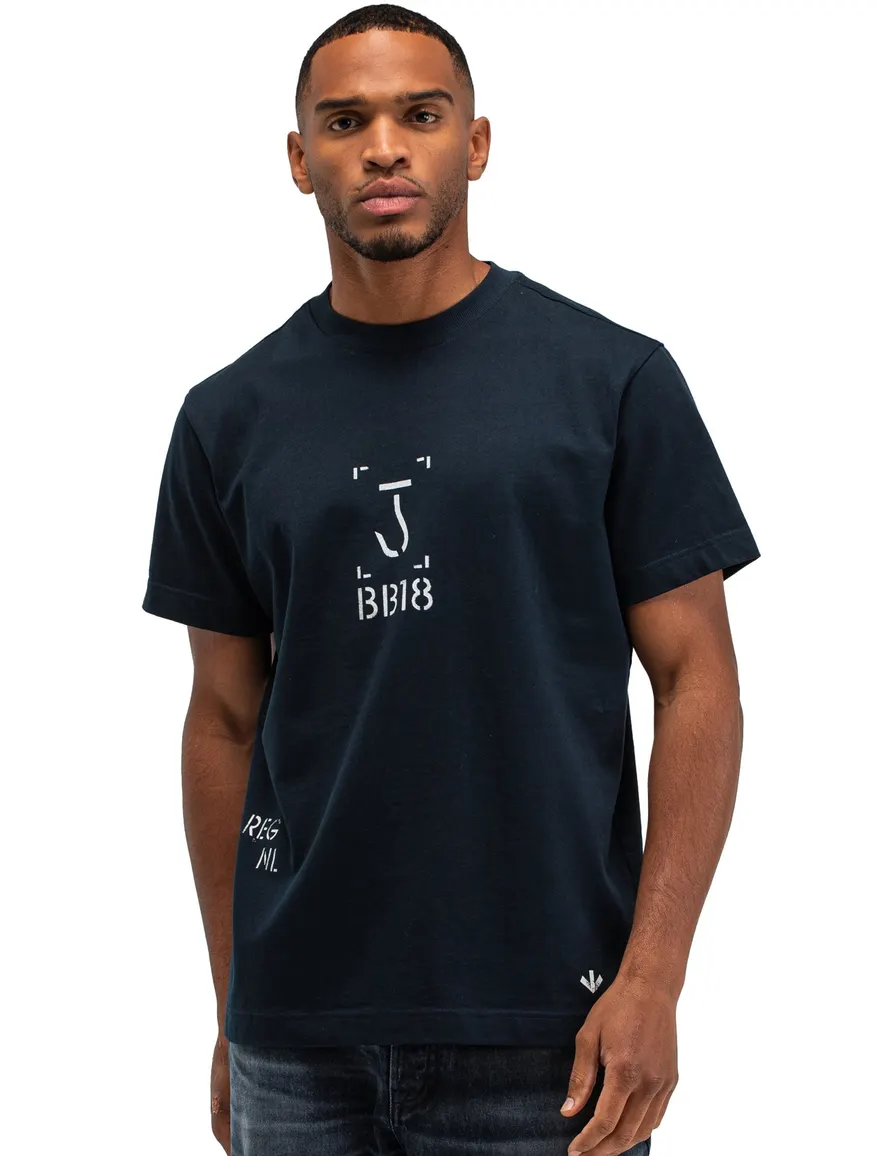 Butcher of Blue T-shirt donkerblauw met print
