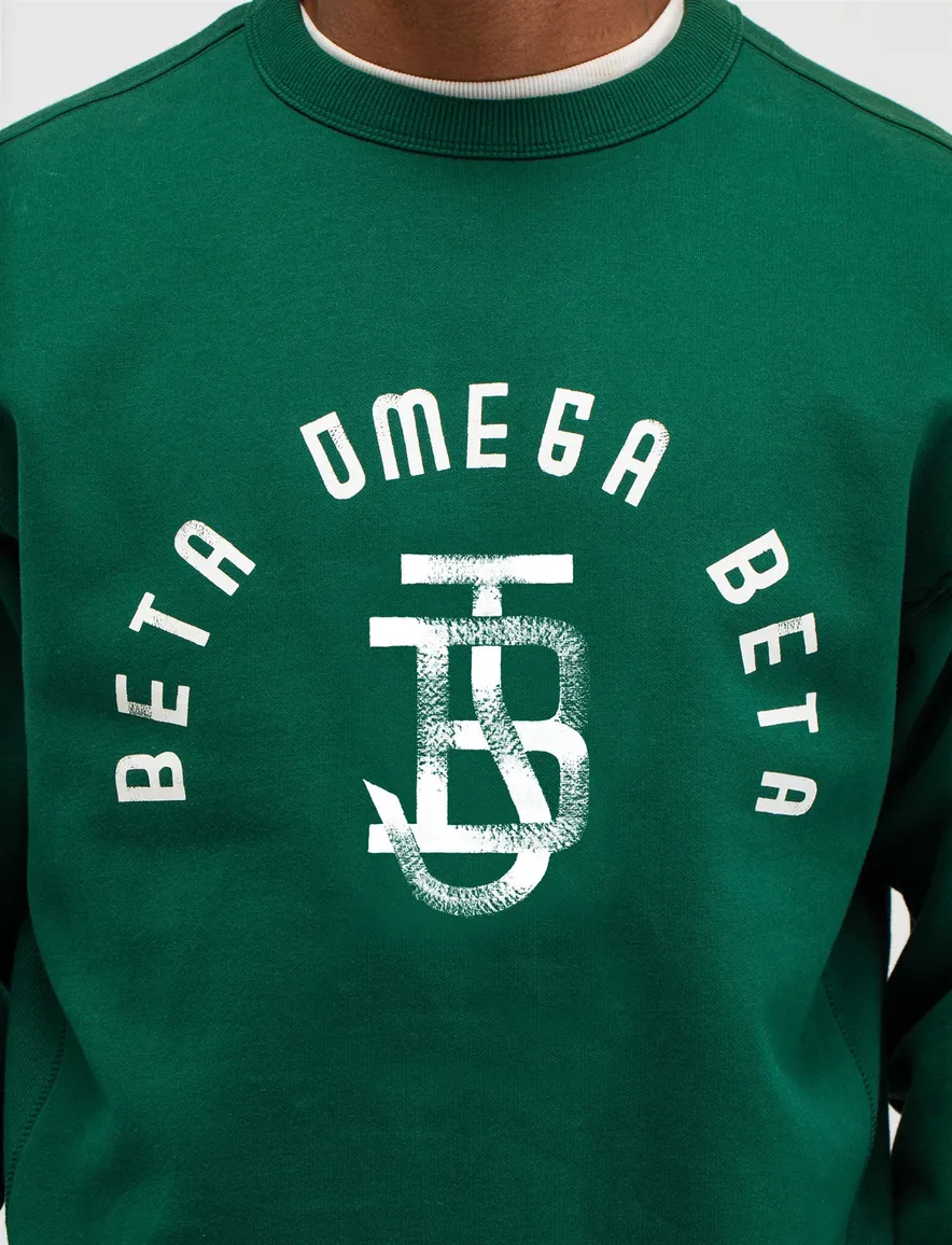 Butcher of Blue sweater groen witte opdruk