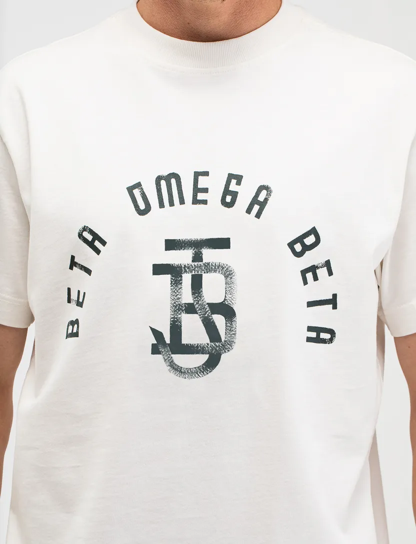 T-shirt Butcher of Blue wit ronde hals met opdruk