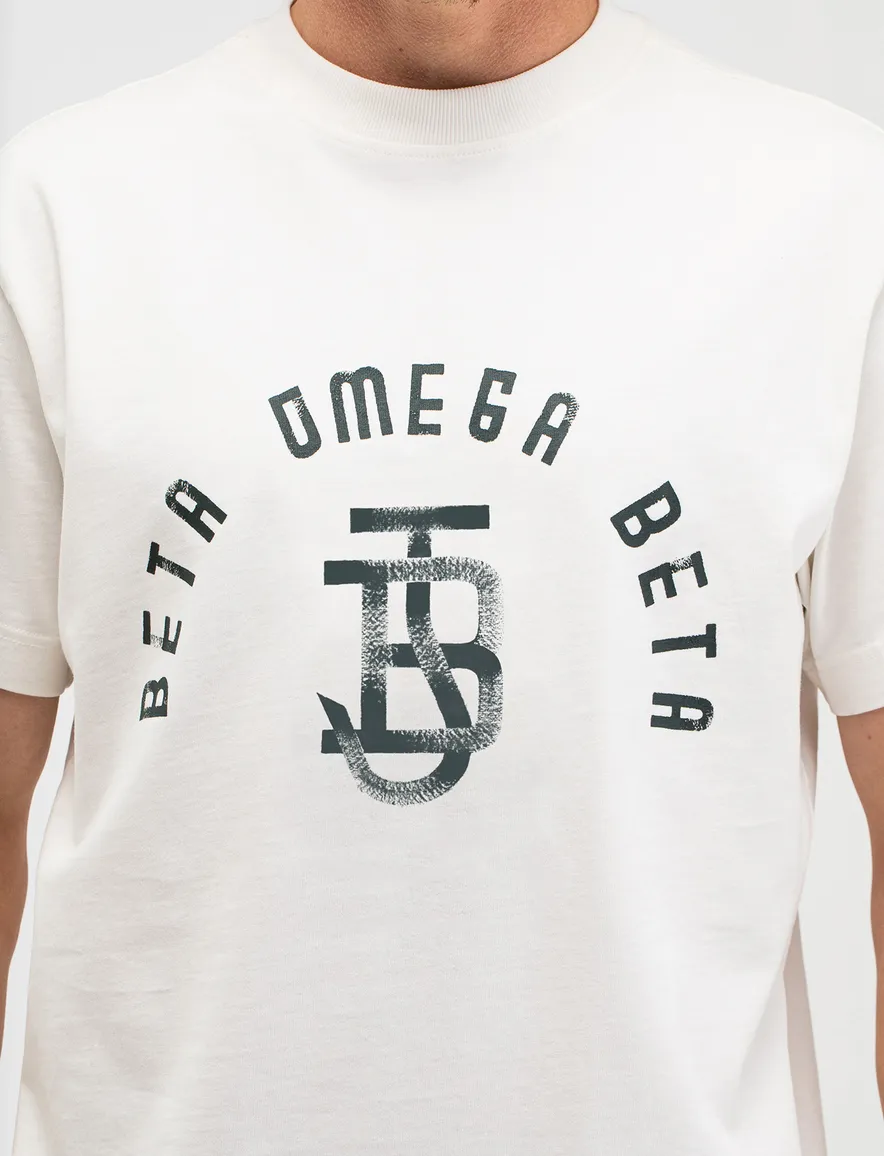 T-shirt met opdruk wit Butcher of Blue