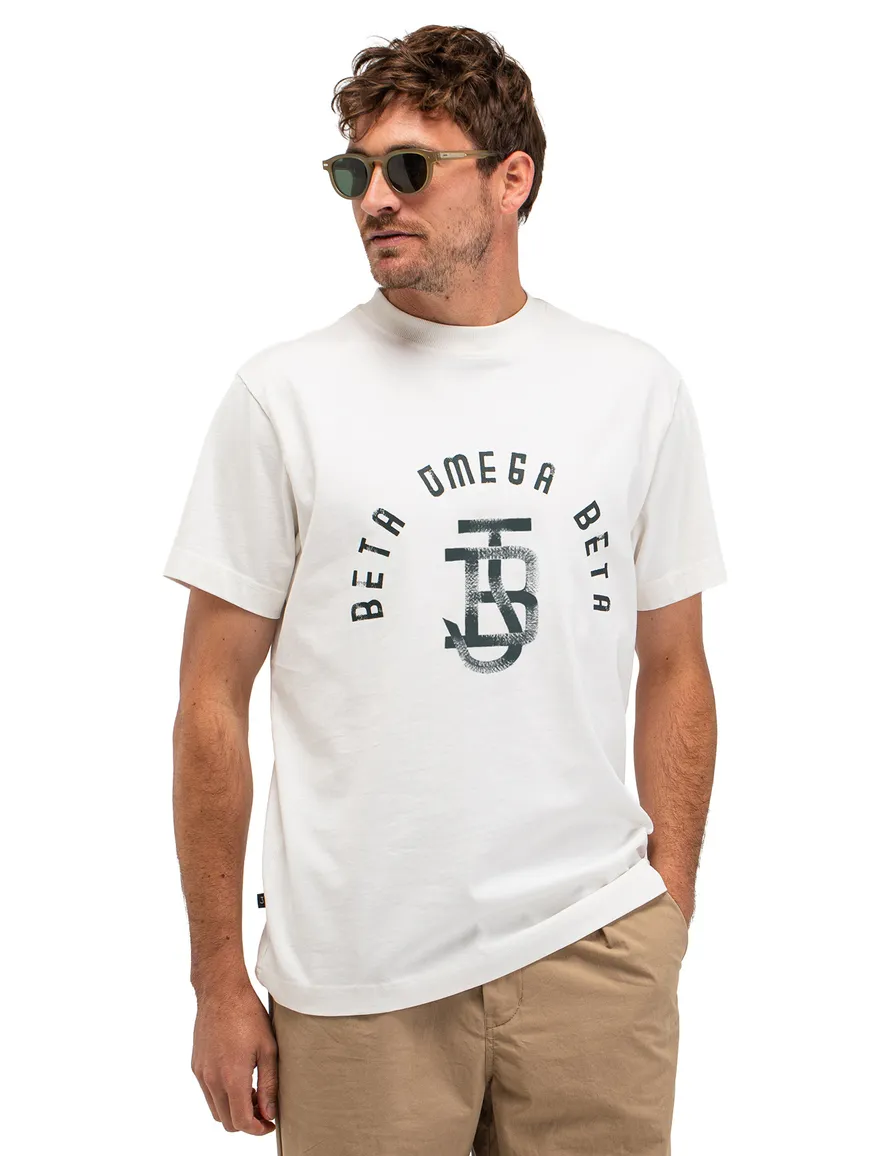 T-shirt met opdruk wit Butcher of Blue