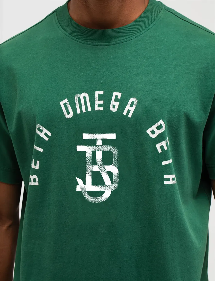Butcher of Blue T-shirt groen ronde hals