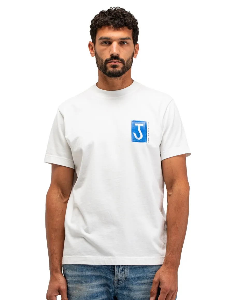 Butcher of Blue T-shirt wit backprint blauw